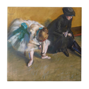 Edgar Degas - Waiting Tile