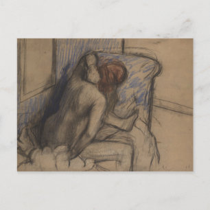 Edgar Degas Woman Drying Her Hair Postcard