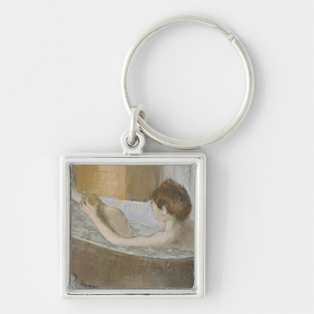 Edgar Degas | Woman in her Bath, Sponging her Leg Key Ring (Front)