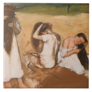 Edgar Degas - Women Combing Their Hair Tile