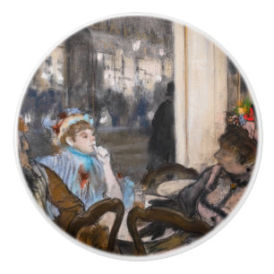 Edgar Degas - Women on a Cafe Terrace in Evening Ceramic Knob