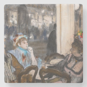 Edgar Degas - Women on a Cafe Terrace in Evening Stone Coaster
