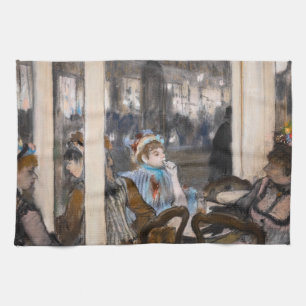 Edgar Degas - Women on a Cafe Terrace in Evening Tea Towel