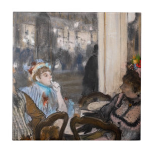 Edgar Degas - Women on a Cafe Terrace in Evening Tile