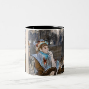 Edgar Degas - Women on a Cafe Terrace in Evening Two-Tone Coffee Mug