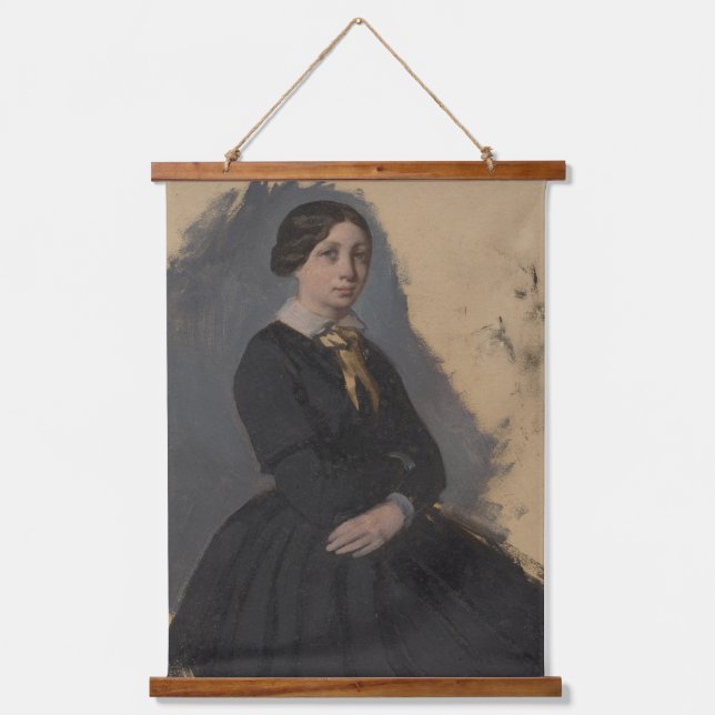 Edgar Degas Young Woman Impressionism Art Wood Hanging Tapestry (Front)