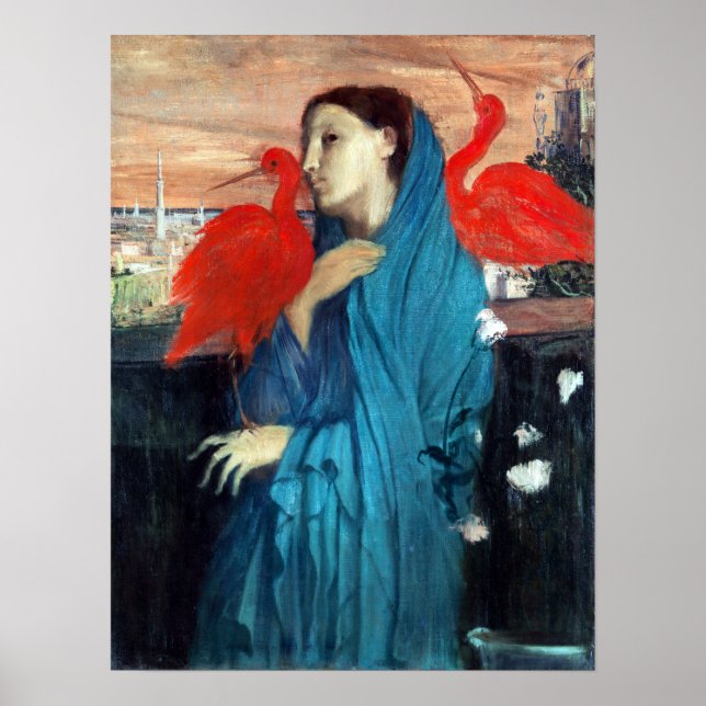 Edgar Degas Young Woman with Ibis Poster (Front)