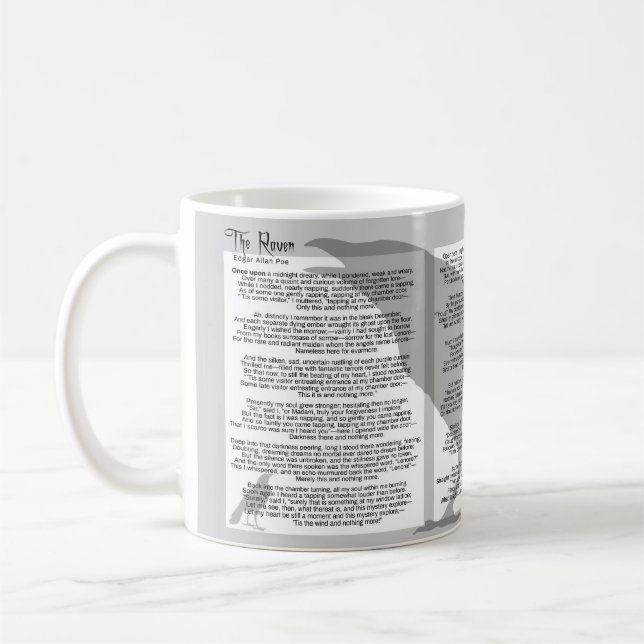 Edgar Poe The Raven Coffee Mug (Left)