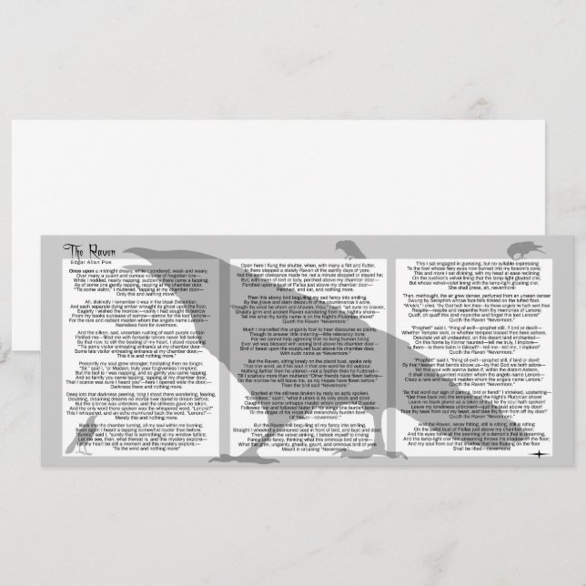 Edgar Poe The Raven Invitation (Front/Back)