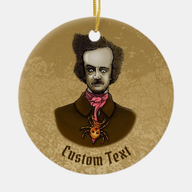 Edgar with Gold Bug Ceramic Tree Decoration (Front)