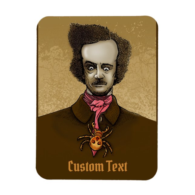 Edgar with Gold Bug Magnet (Vertical)