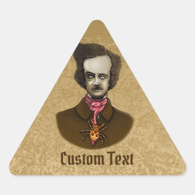 Edgar with Gold Bug Triangle Sticker (Front)