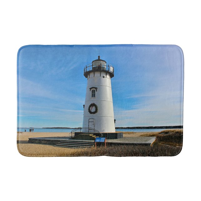 Edgartown Harbour Lighthouse, MA Bath Mat (Front)