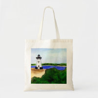 Edgartown Harbour Lighthouse Tote Bag