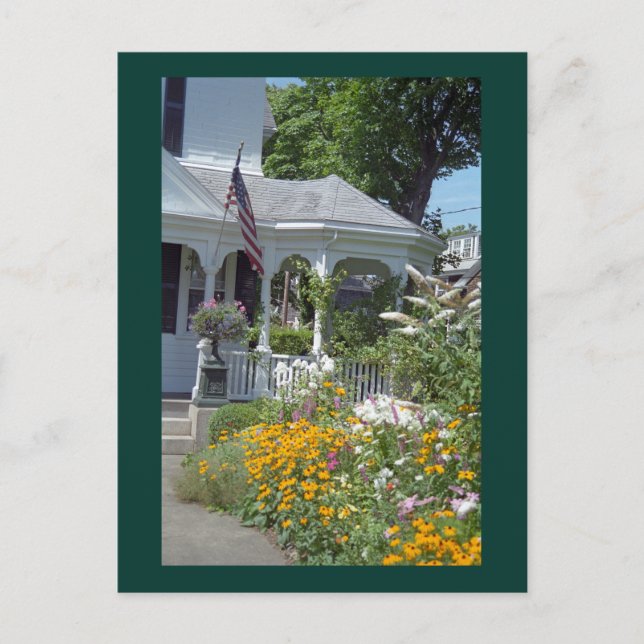 Edgartown Hotel Summer Garden Custom Postcards (Front)