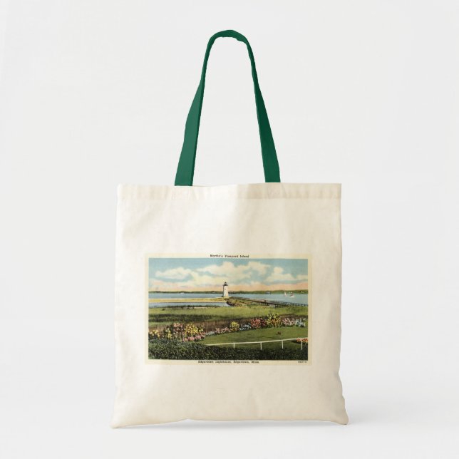 Edgartown Lighthouse Martha's Vineyard c1925 Tote Bag (Front)