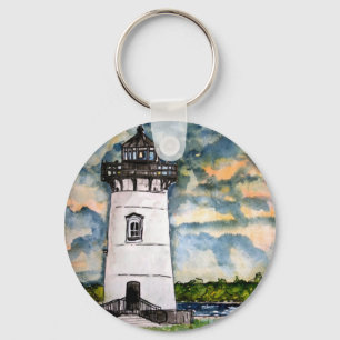 Edgartown Lighthouse Marthas Vineyard Keychain
