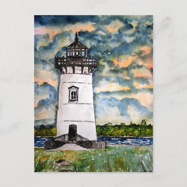 Edgartown Lighthouse Marthas Vineyard Postcard (Front)