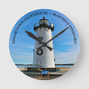 Edgartown Lighthouse, Massachusetts Round Clock