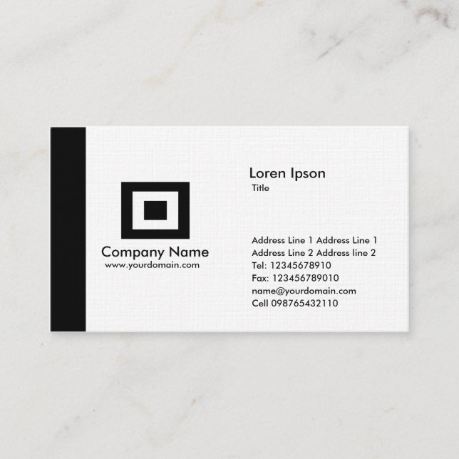 Edge - Black Business Card (Front)