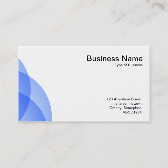 Edge Circles - Baby Blue Business Card (Front)