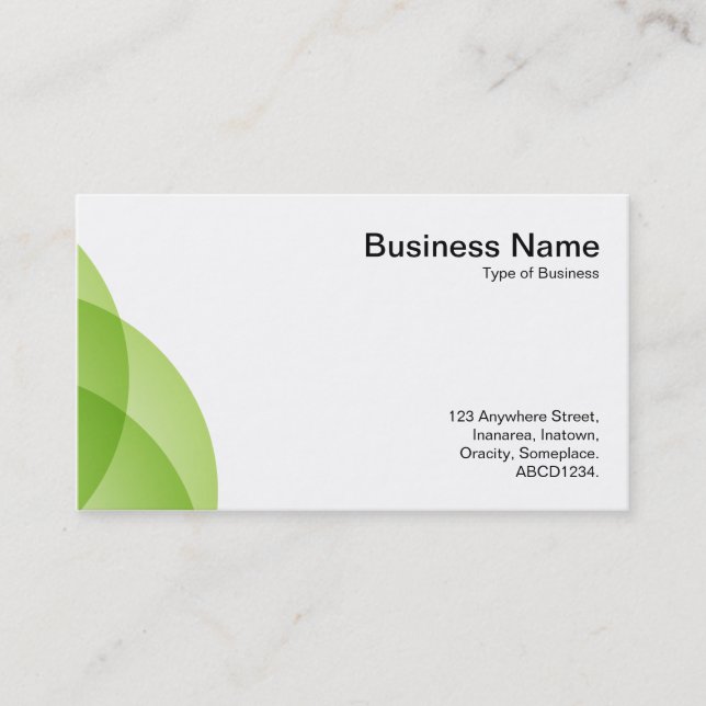 Edge Circles - Martian Green Business Card (Front)