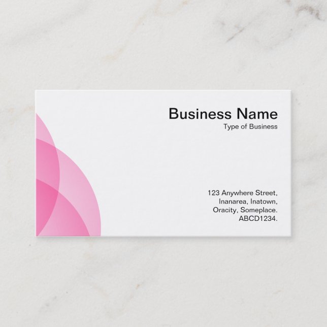 Edge Circles - Pink Business Card (Front)