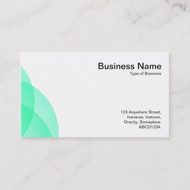Edge Circles - Turquoise Business Card (Front)
