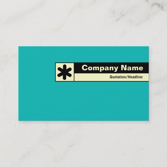 Edge Labelled - Aqua Blue 0ABAB5 Business Card (Front)
