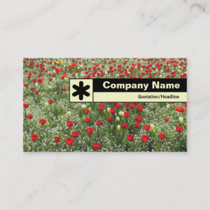 Edge Labelled - Bed of Tulips Business Card