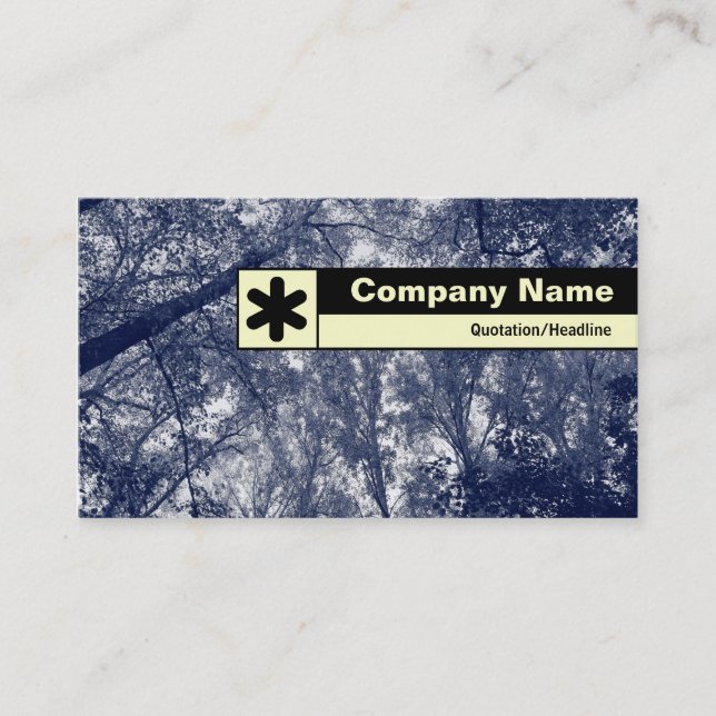 Edge Labelled - Blue Autumn Business Card (Front)