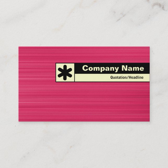Edge Labelled - Brushed Crimson Business Card (Front)