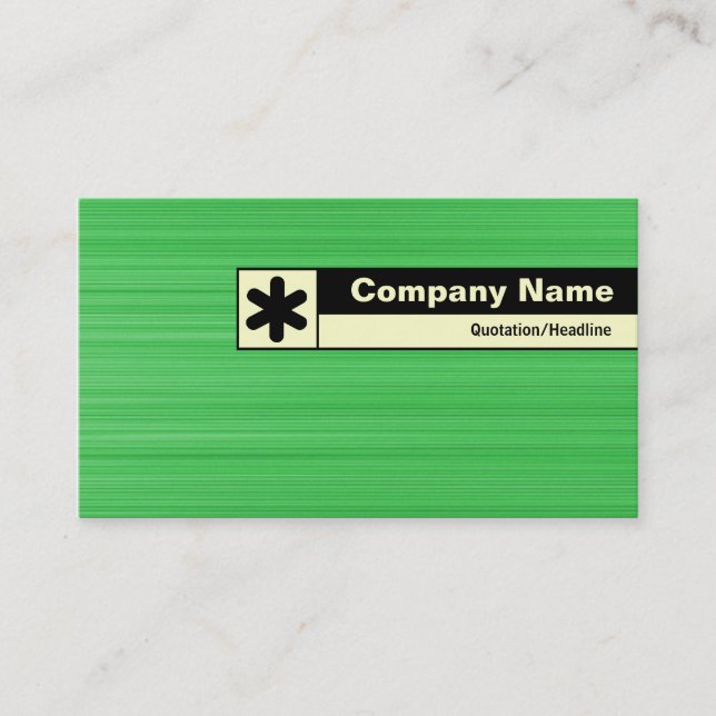 Edge Labelled - Brushed Green Business Card (Front)