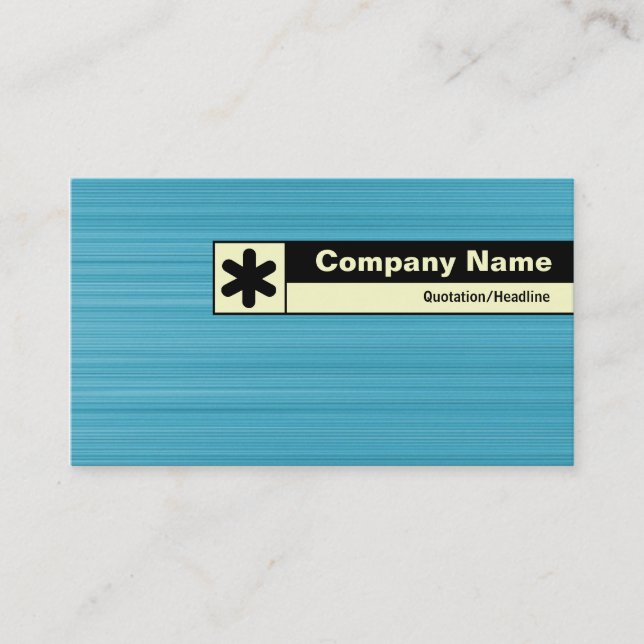 Edge Labelled - Brushed Pale Blue Business Card (Front)