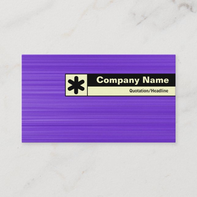 Edge Labelled - Brushed Violet Business Card (Front)