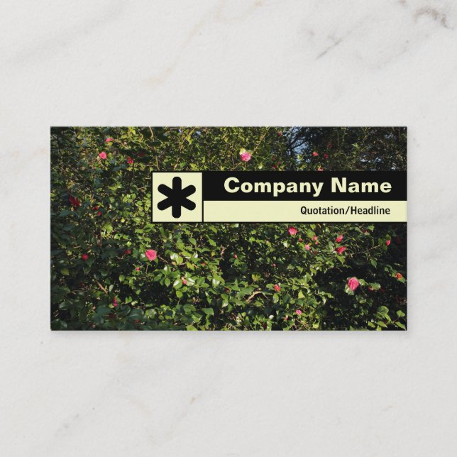 Edge Labelled - Camellia Bush Business Card (Front)