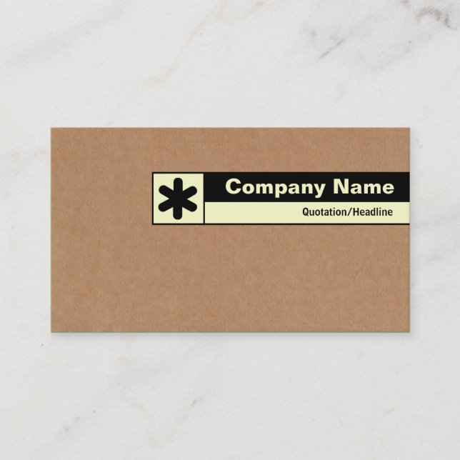 Edge Labelled - Cardboard Box Business Card (Front)