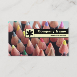 Edge Labelled - Colour Pencils Business Card