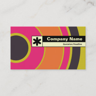 Edge Labelled - Colourful  Circle 06 Business Card