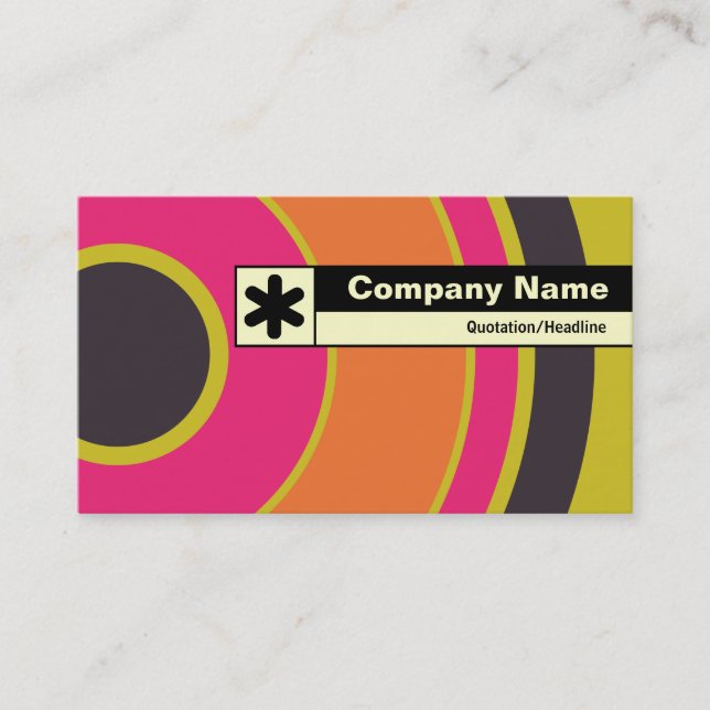 Edge Labelled - Colourful  Circle 06 Business Card (Front)