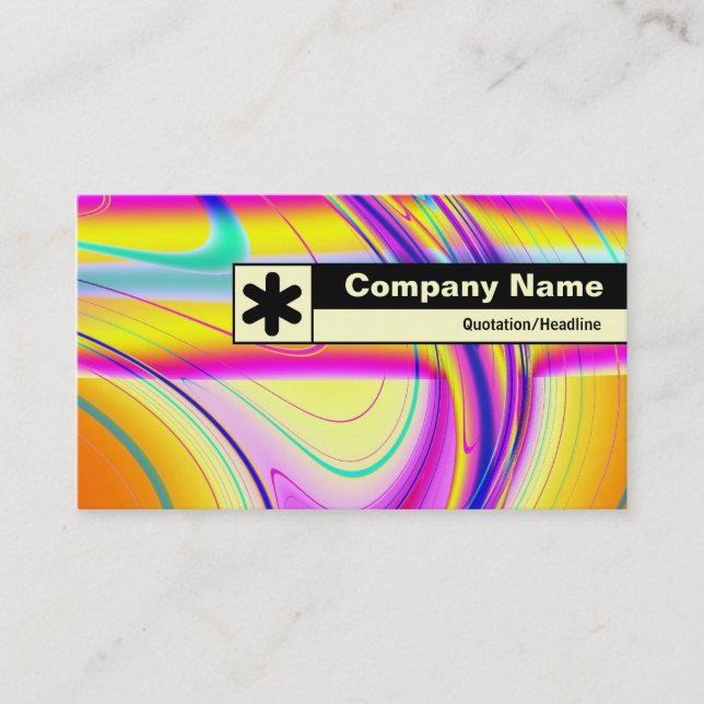 Edge Labelled - Fractal Abstract 061012f Business Card (Front)