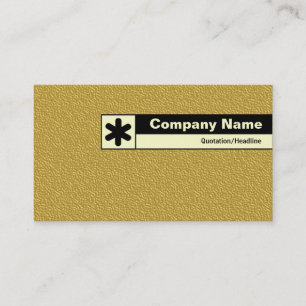 Edge Labelled - Golden Embossed Tex Business Card
