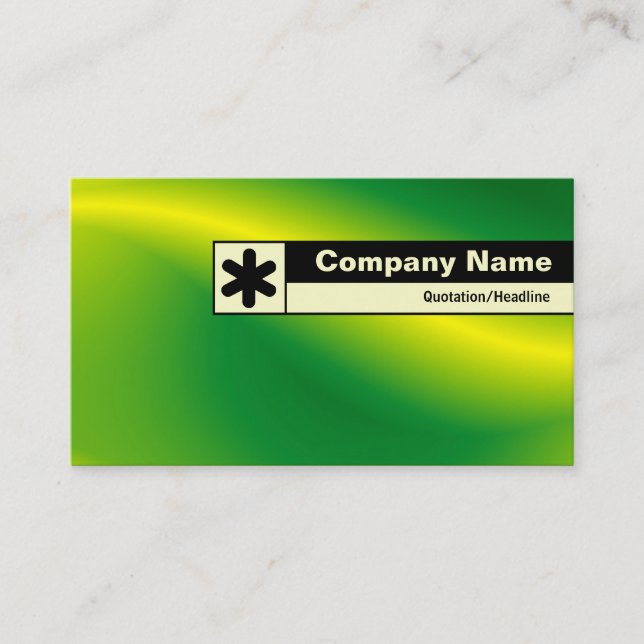 Edge Labelled - Green Wave Business Card (Front)