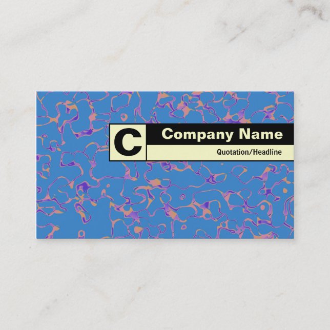 Edge Labelled Monogram - Abstract 080716(1) Business Card (Front)