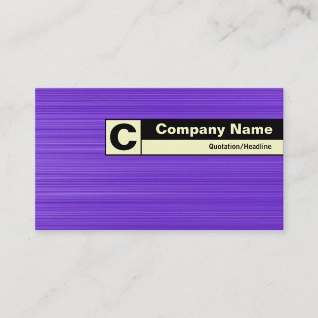 Edge Labelled Monogram - Brushed Violet Business Card (Front)