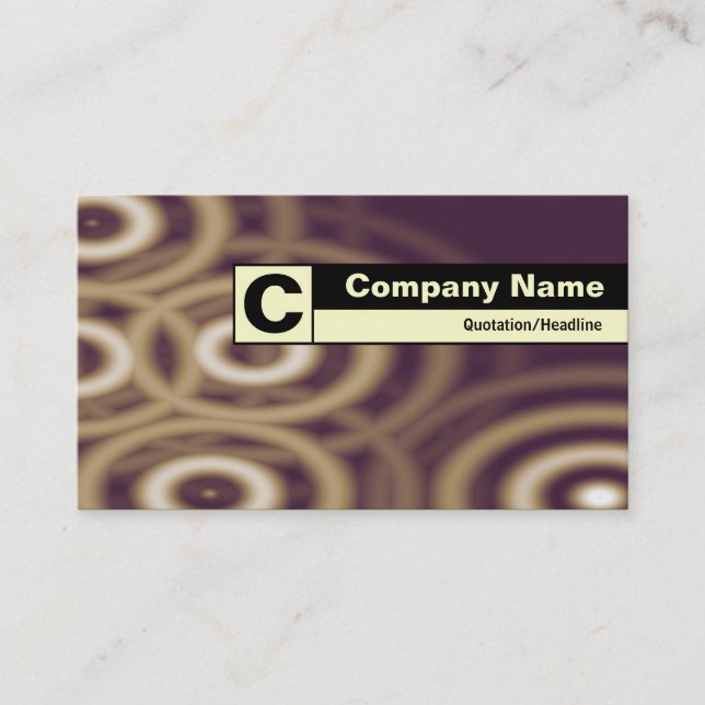 Edge Labelled Monogram - Electric Rain Business Card (Front)