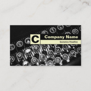 Edge Labelled Monogram - Old Typewriter Business Card
