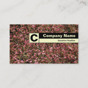 Edge Labelled Monogram - Pink Cherry Blossom 02 Business Card