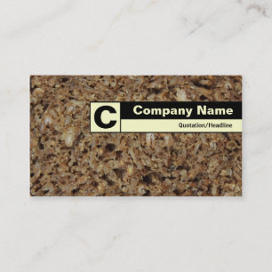 Edge Labelled Monogram - Rye Bread Business Card