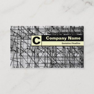 Edge Labelled Monogram - Scaffolding Business Card
